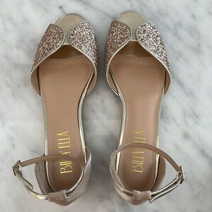 Anthropologie BHLDN Billy Ella wedding shoes in rose gold